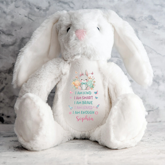 I'm Kind Smart Loved - Personalized Stuffed Bunny
