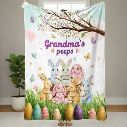 Grandma's Peeps - Personalized Sherpa Blanket