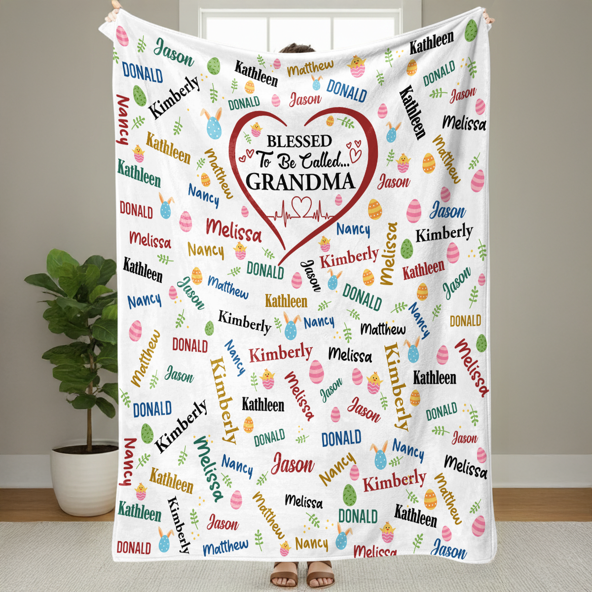Blessed To Be Called Grandma - Personalized Sherpa Blanket