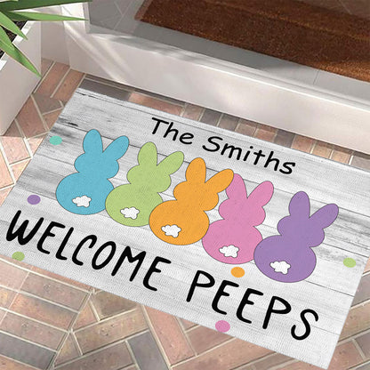Welcome Peeps - Personalized Door Mat