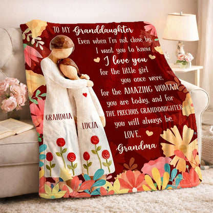To My Granddaughter - Personalized Sherpa Blanket