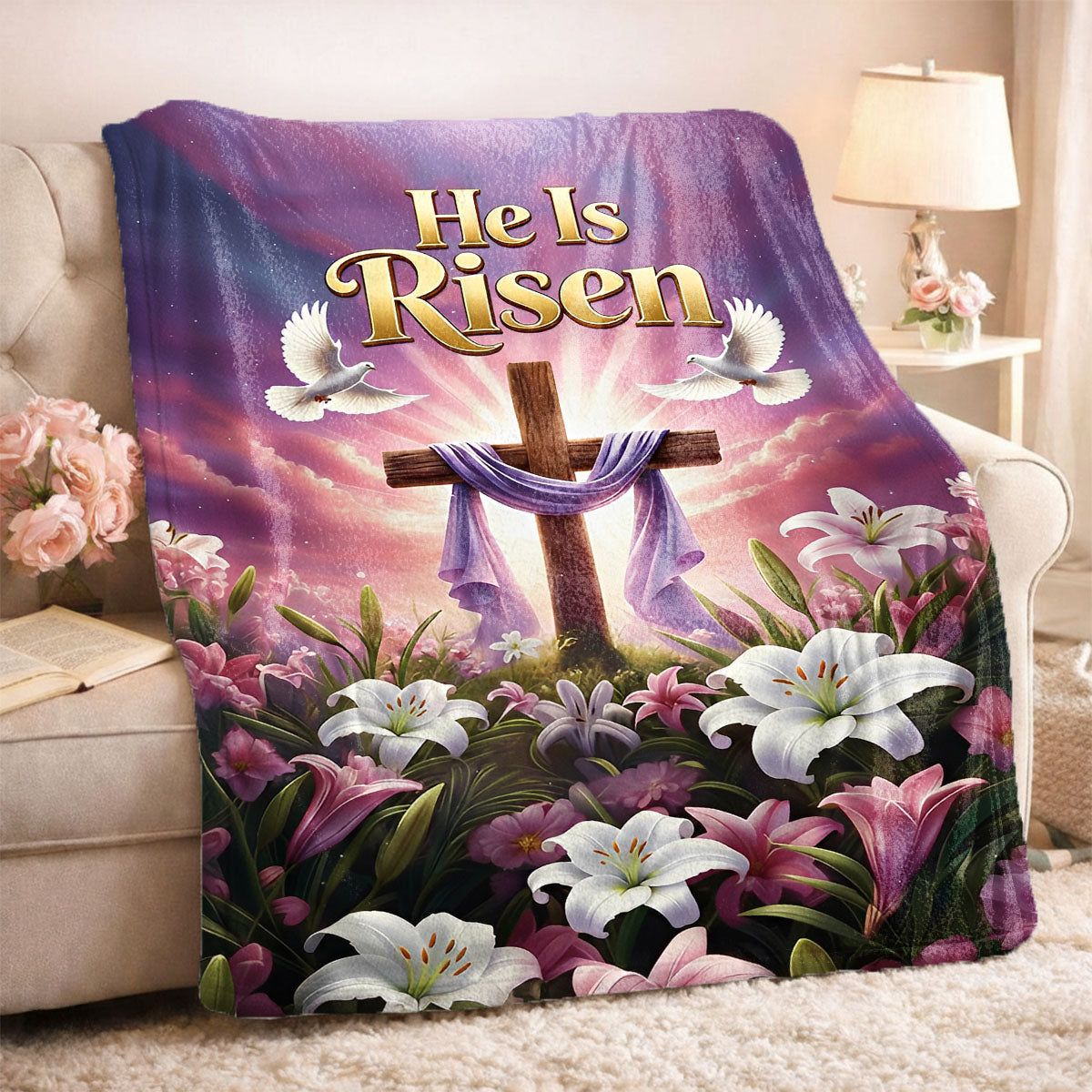 He Is Risen - Sherpa Blanket