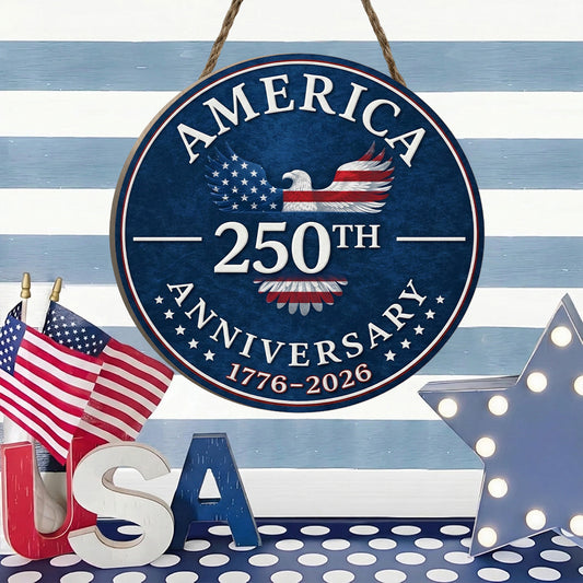 Freedom Anniversary - Wooden Door Sign