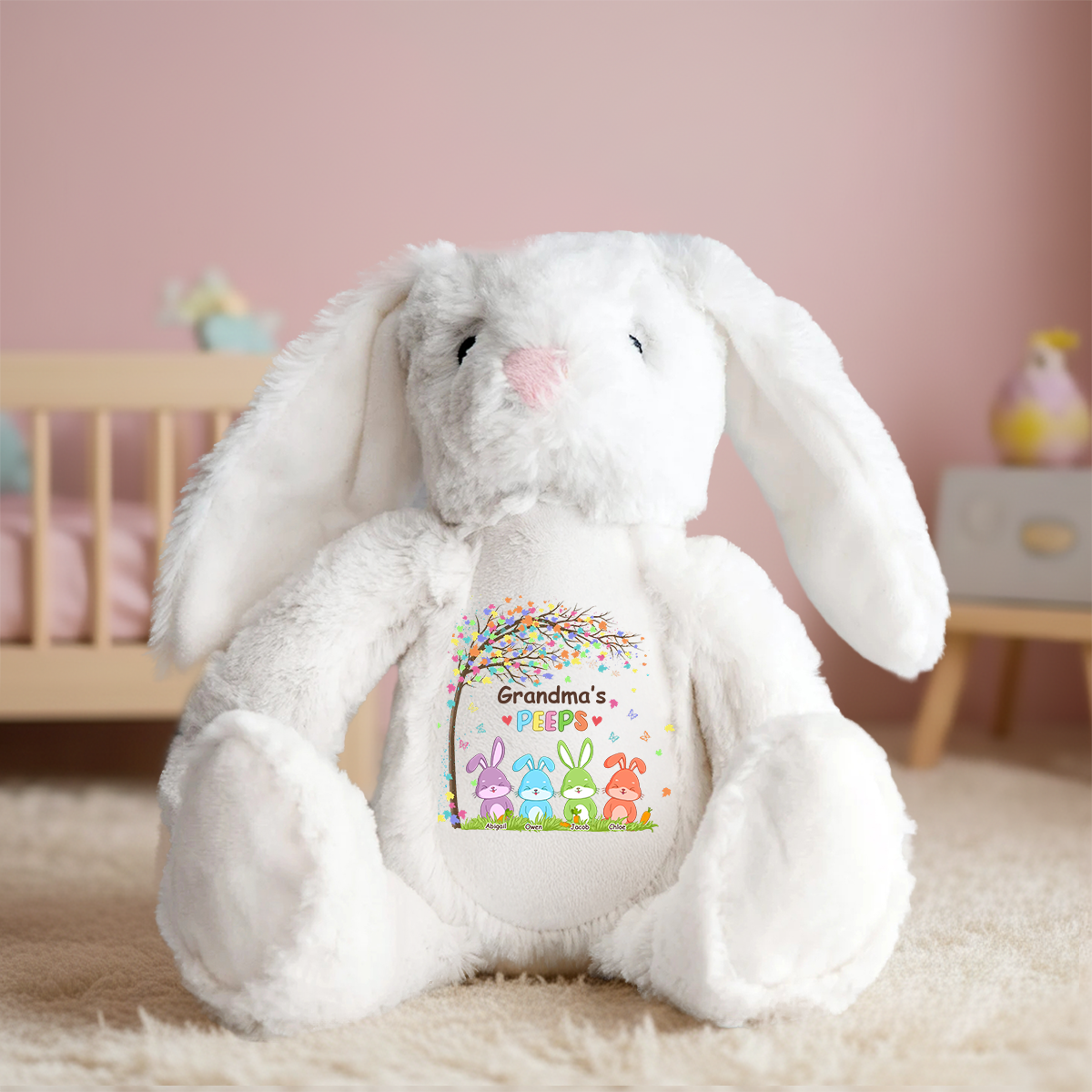 Easter Grandma Bunny - Personalized Stuffed Bunny