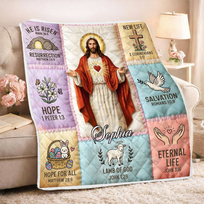 Jesus - Personalized Sherpa Blanket
