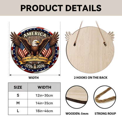 Freedom American Eagle - Wooden Door Sign
