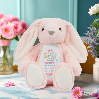 I'm Kind Smart Loved - Personalized Stuffed Bunny