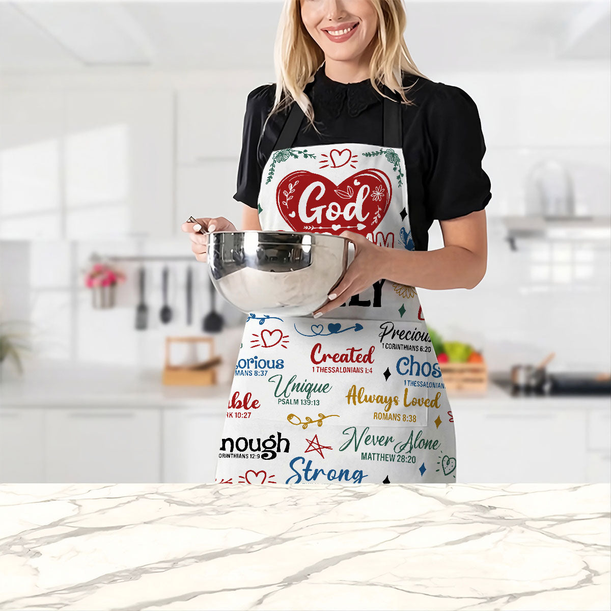 God Says I Am - Personalized Apron With Pocket