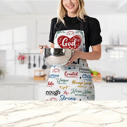 God Says I Am - Personalized Apron With Pocket