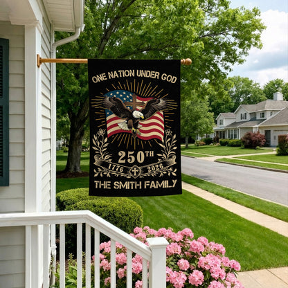 One Nation Under God - Personalized Garden Flag
