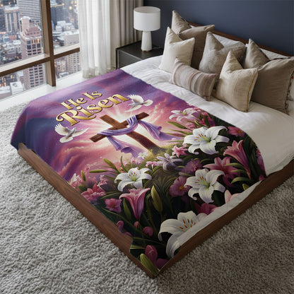 He Is Risen - Sherpa Blanket