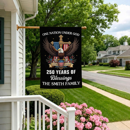 Blessings One Nation Under God - Personalized Garden Flag