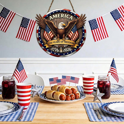 Freedom American Eagle - Wooden Door Sign