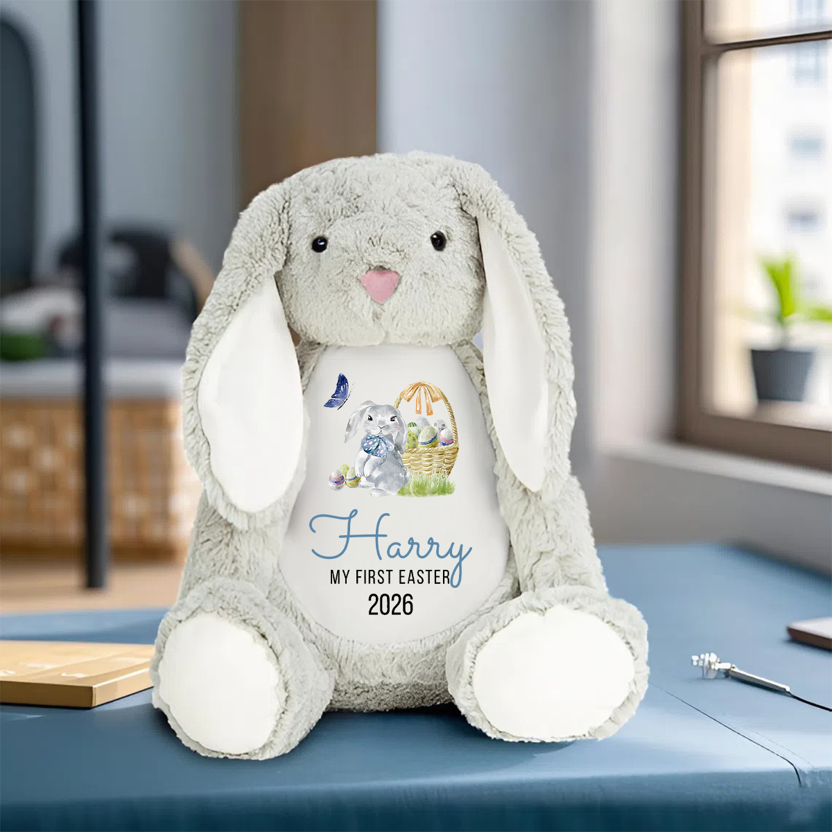 My First Easter 2026 -  Personalized Stuffed Bunny