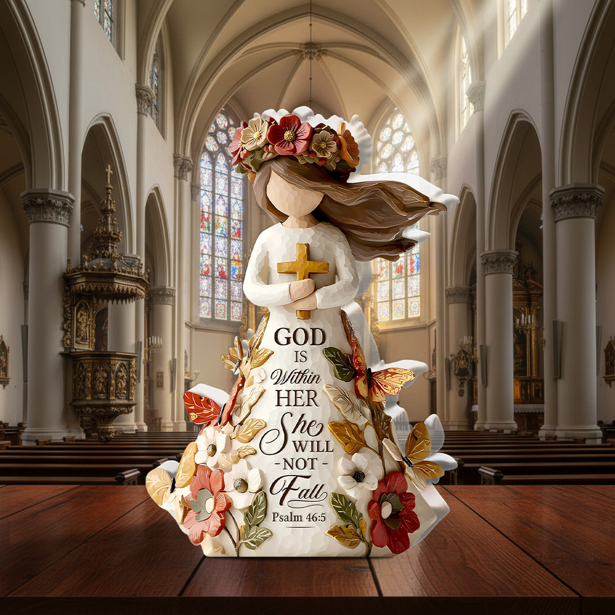 God Is Within Her She Will Not Fall - Acrylic Plaque