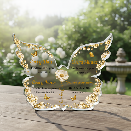 He Loves You - Personalized Acrylic Plaque Butterfly