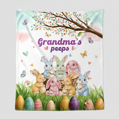 Grandma's Peeps - Personalized Sherpa Blanket