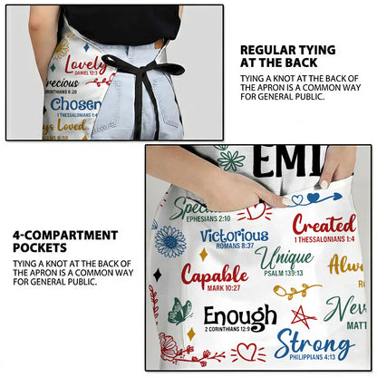 God Says I Am - Personalized Apron With Pocket