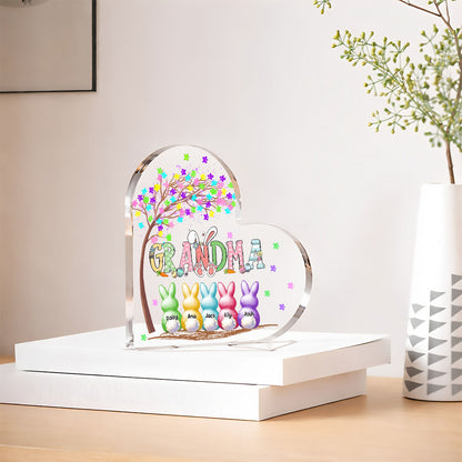 Family Members Grandma Peep -  Personalized Heart Acrylic Plaque