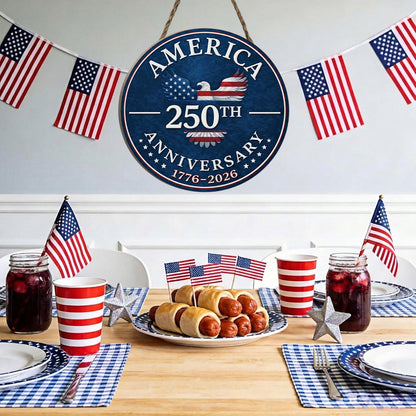 Freedom Anniversary - Wooden Door Sign