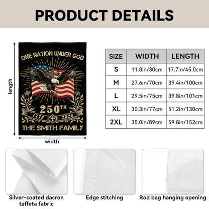 One Nation Under God - Personalized Garden Flag