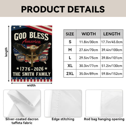 God Bless America - Personalized Garden Flag