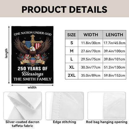 Blessings One Nation Under God - Personalized Garden Flag