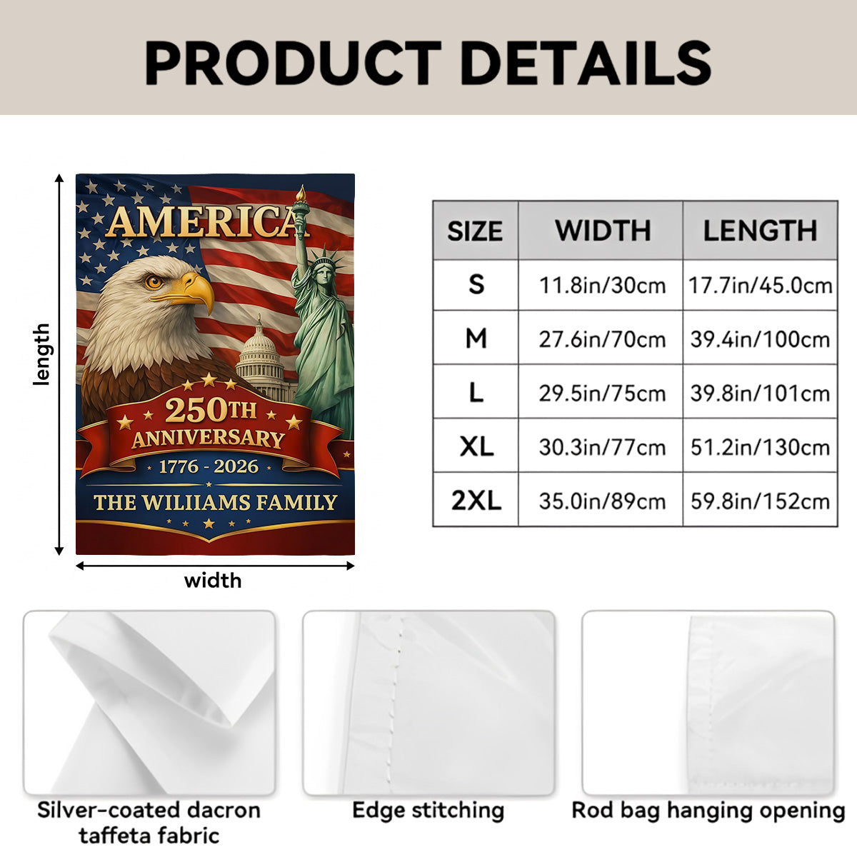 Anniversary Of Freedom - Personalized Garden Flag