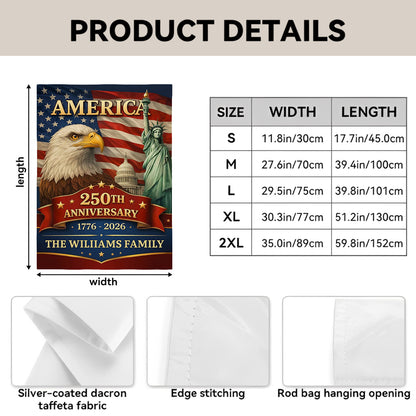 Anniversary Of Freedom - Personalized Garden Flag