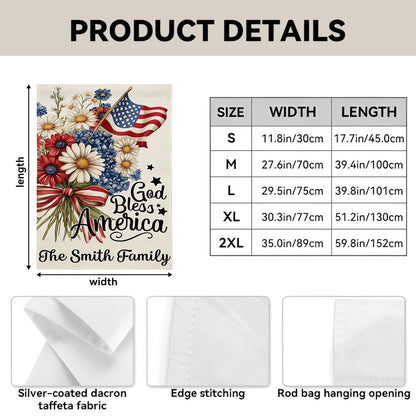 God Bless America - Personalized Garden Flag
