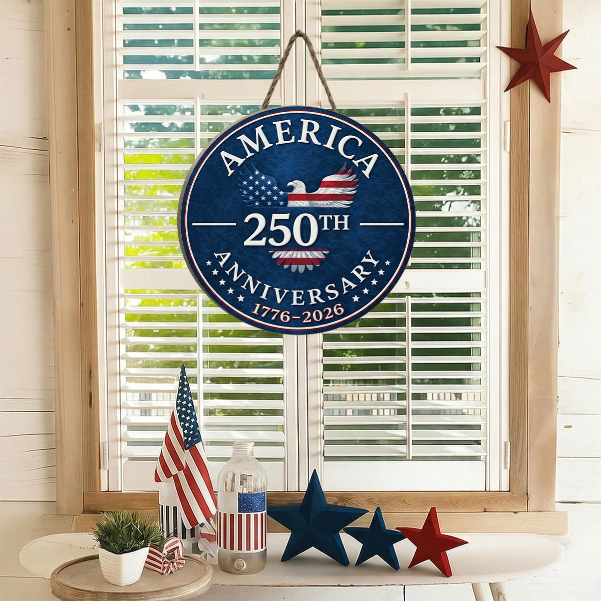Freedom Anniversary - Wooden Door Sign
