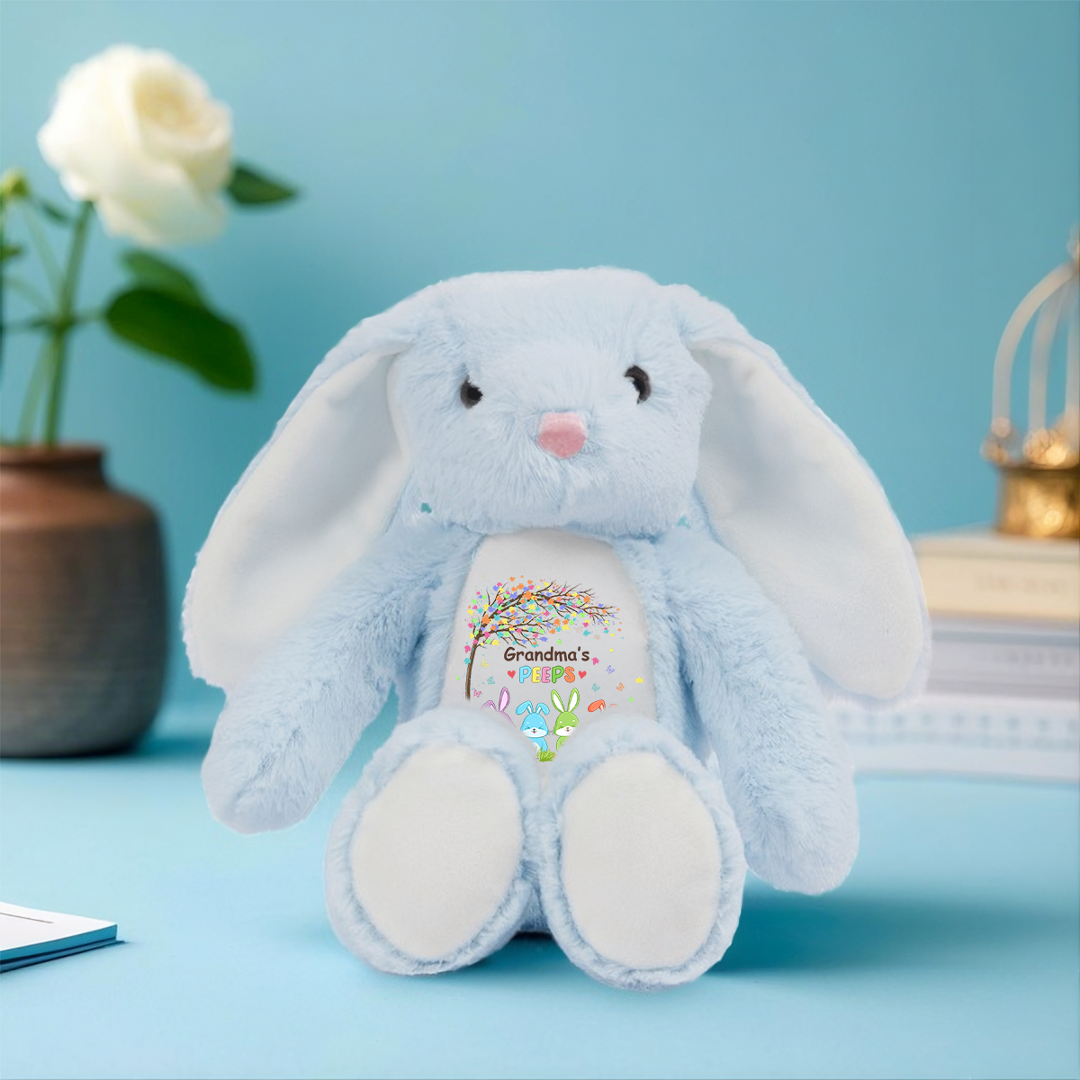 Easter Grandma Bunny - Personalized Stuffed Bunny