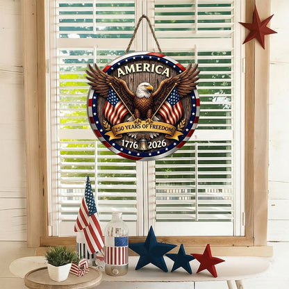 Freedom American Eagle - Wooden Door Sign