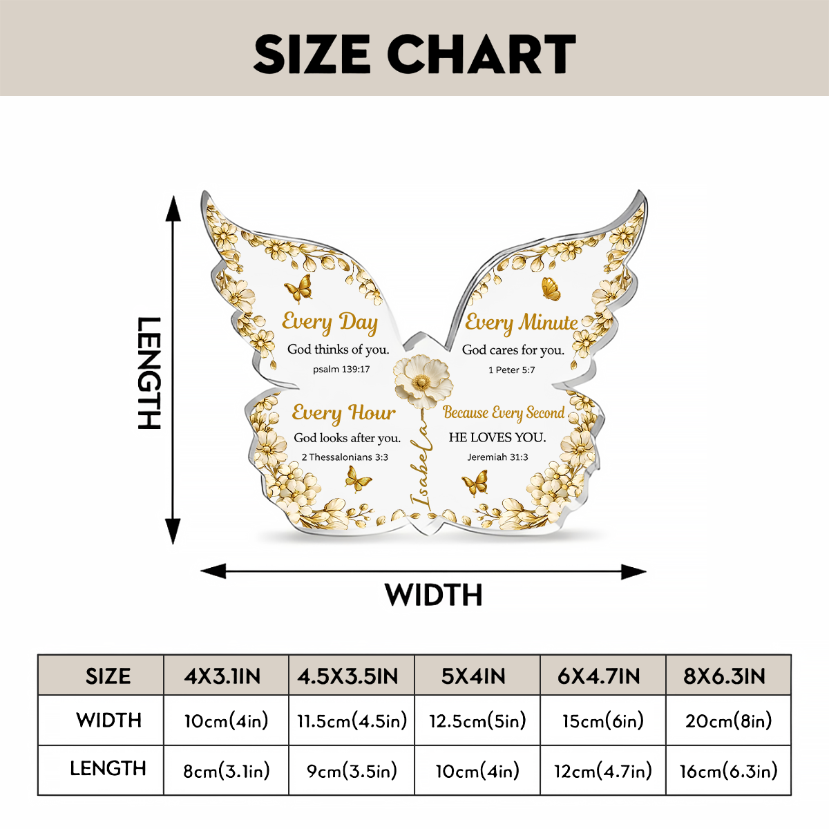 He Loves You - Personalized Acrylic Plaque Butterfly