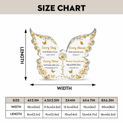 He Loves You - Personalized Acrylic Plaque Butterfly