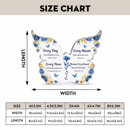 He Loves You - Personalized Acrylic Plaque Butterfly