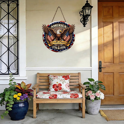 Freedom American Eagle - Wooden Door Sign