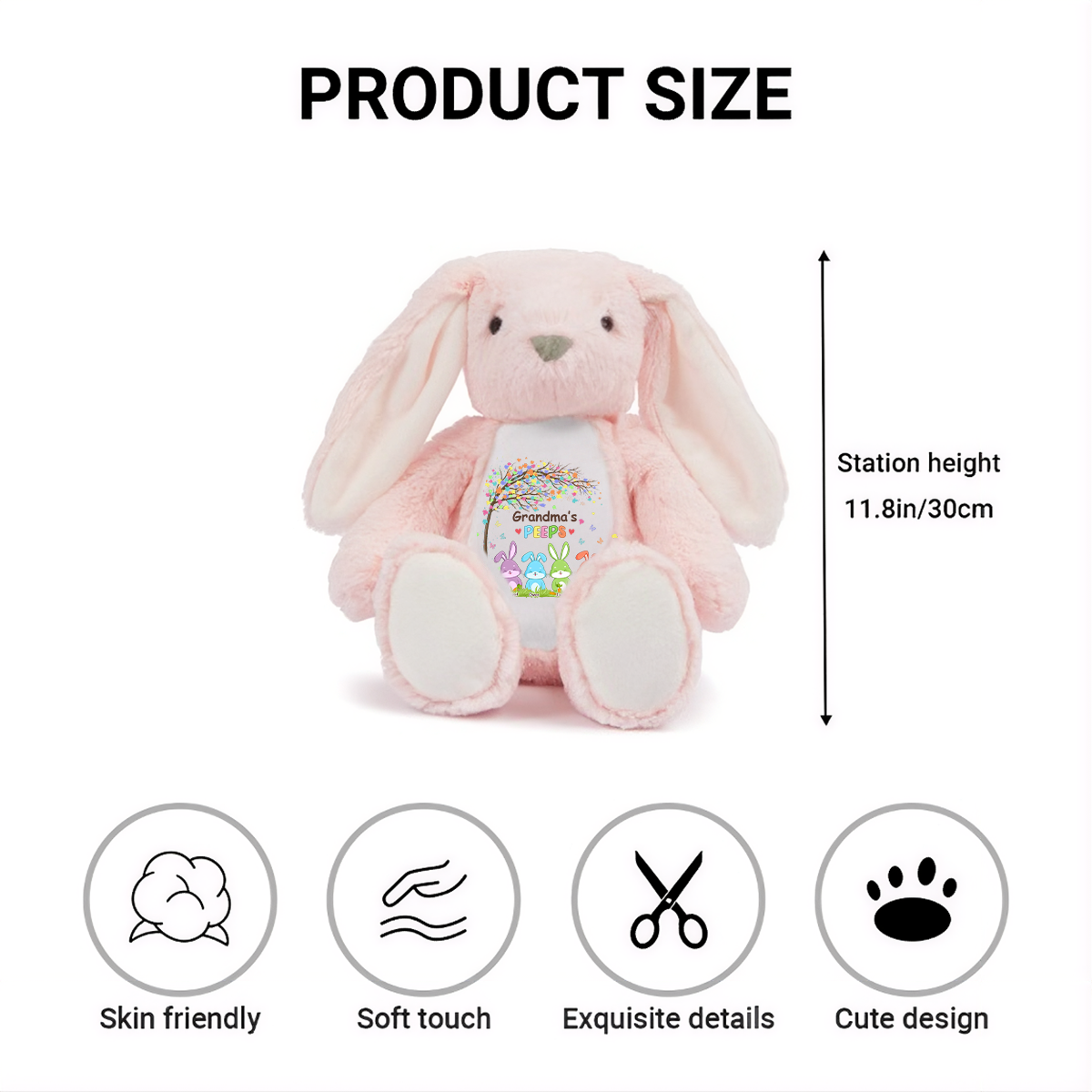 Easter Grandma Bunny - Personalized Stuffed Bunny
