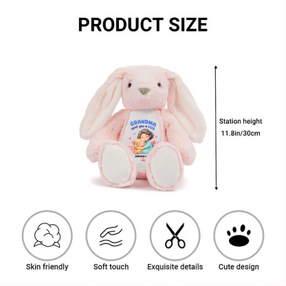 Grandma Sent You A Hug -  Personalized Stuffed Bunny