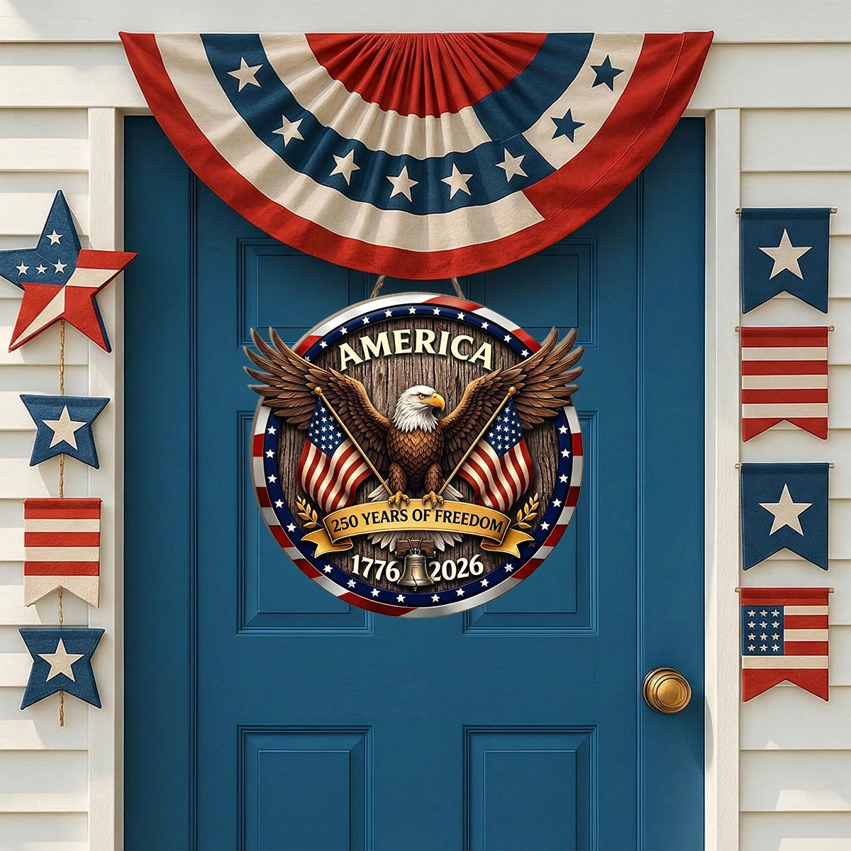 Freedom American Eagle - Wooden Door Sign
