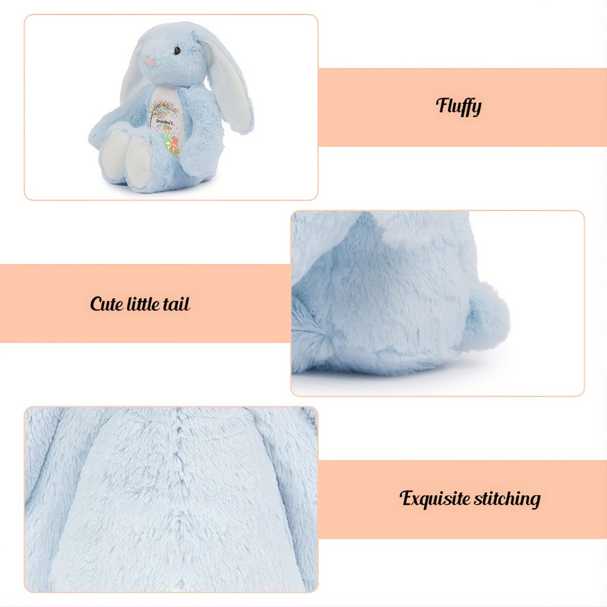 Easter Grandma Bunny - Personalized Stuffed Bunny