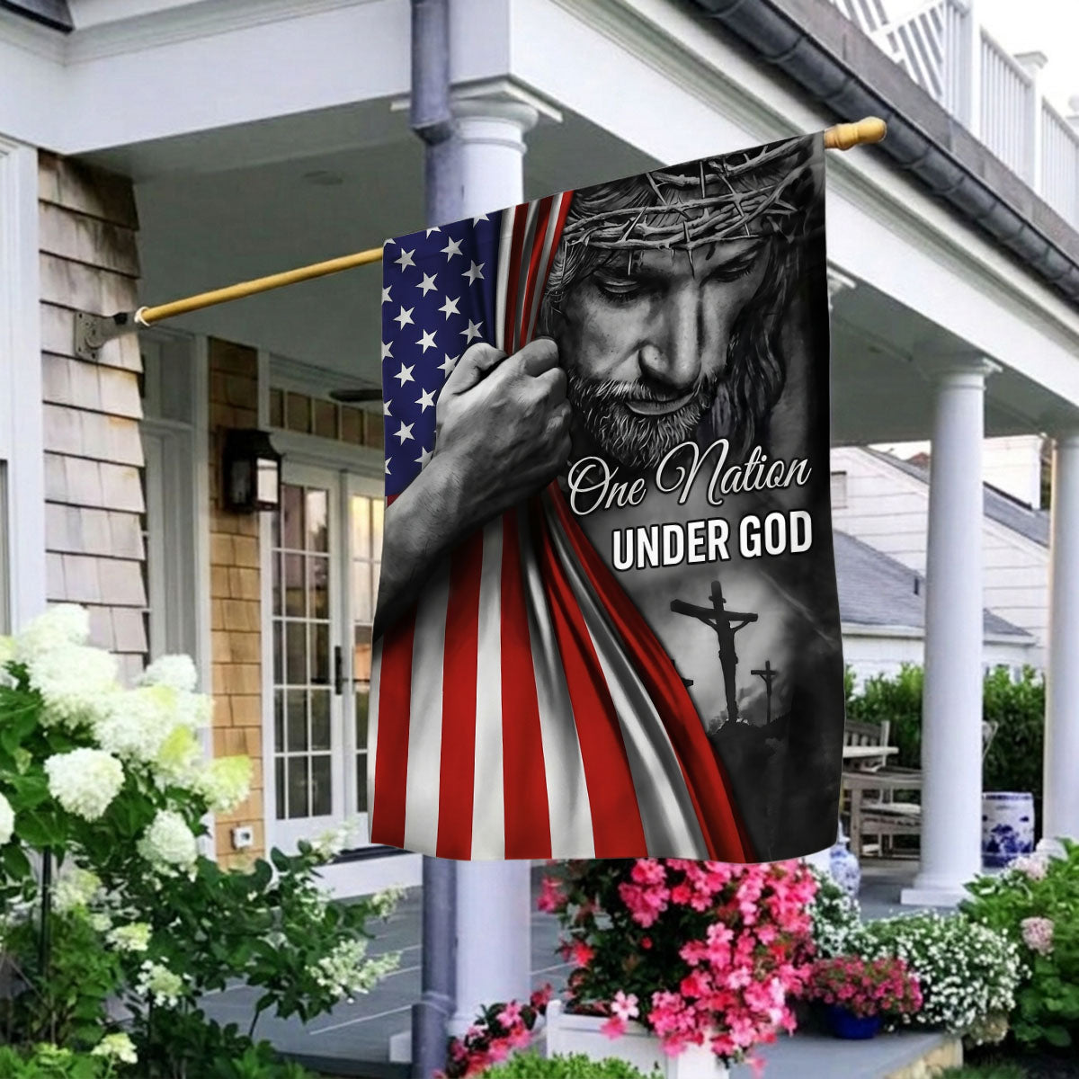One Nation Under God Jesus - Garden Flag