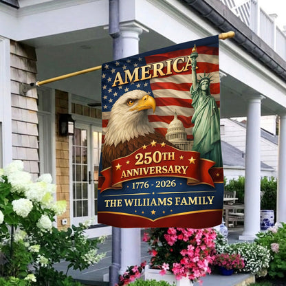 Anniversary Of Freedom - Personalized Garden Flag
