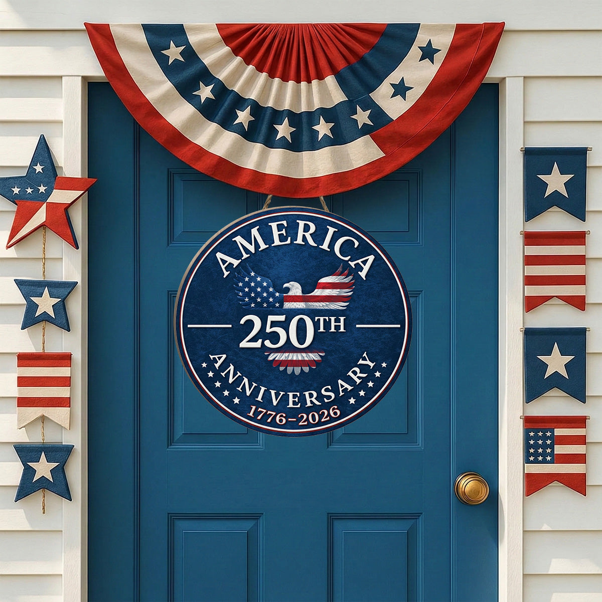 Freedom Anniversary - Wooden Door Sign