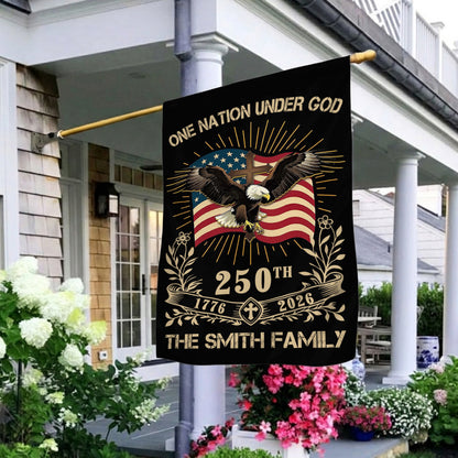 One Nation Under God - Personalized Garden Flag