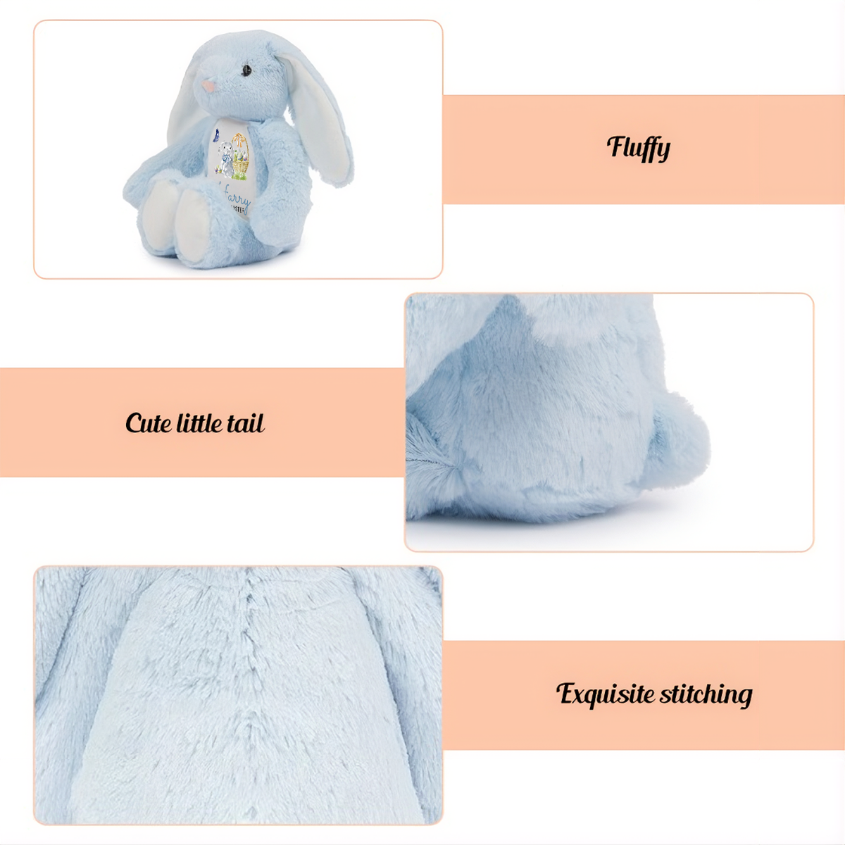 My First Easter 2026 -  Personalized Stuffed Bunny