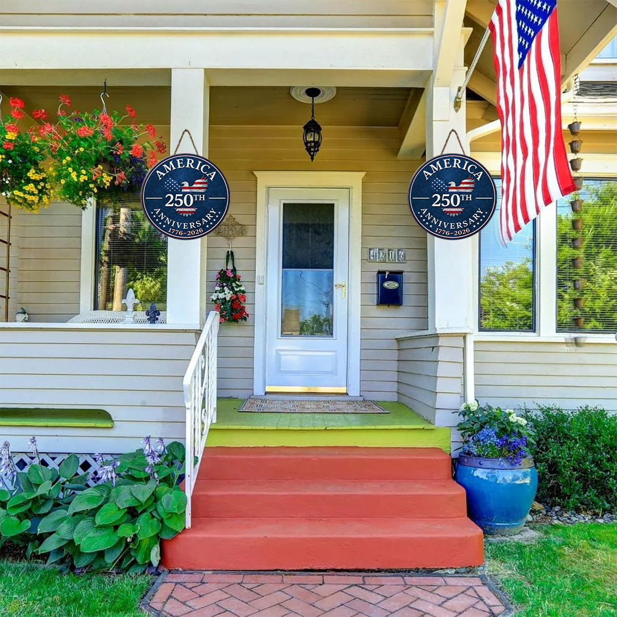 Freedom Anniversary - Wooden Door Sign