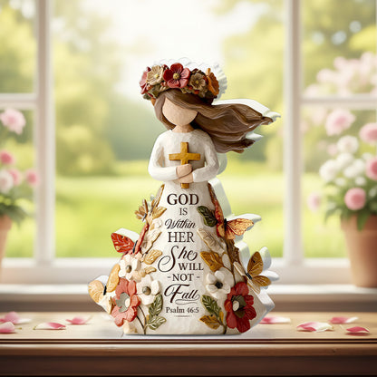 God Is Within Her She Will Not Fall - Acrylic Plaque