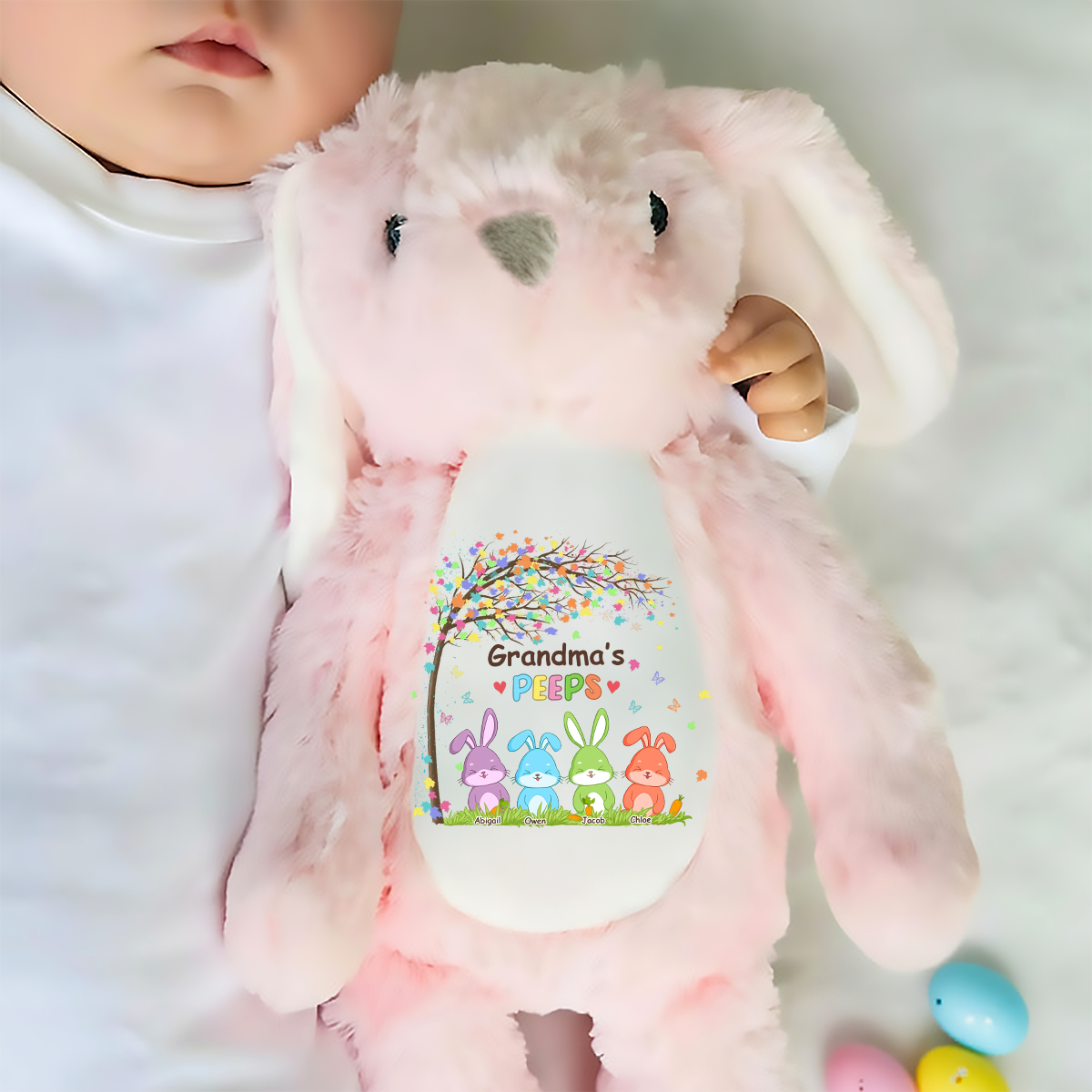 Easter Grandma Bunny - Personalized Stuffed Bunny