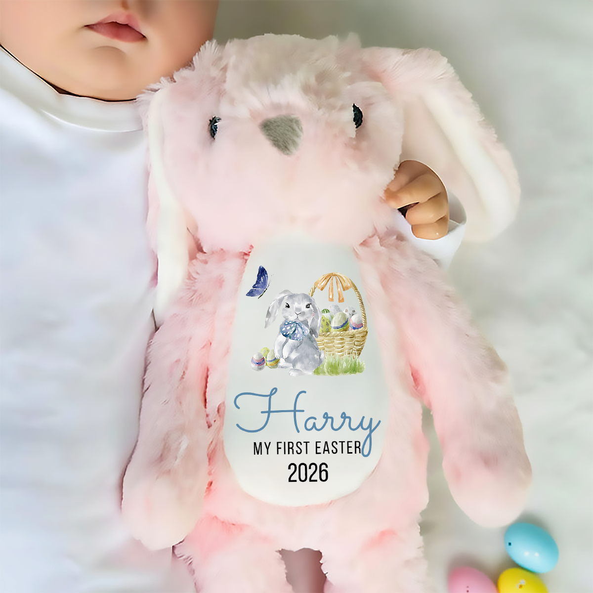 My First Easter 2026 -  Personalized Stuffed Bunny